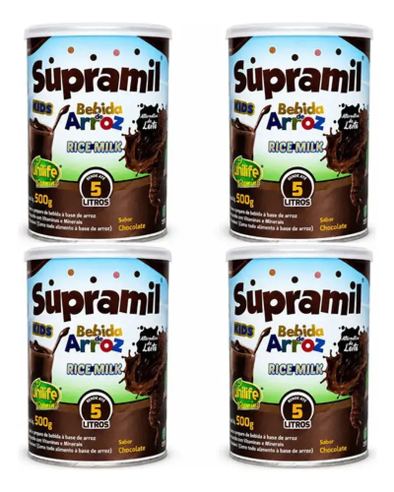 Kit 4 Supramil Kids Chocolate 500g - Unilife