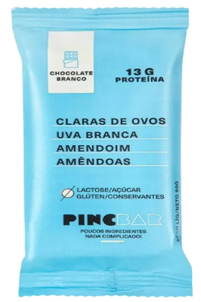 Kit Barra de Proteína Pincbar Sem Açúcar Chocolate Branco 50g 3 unidades