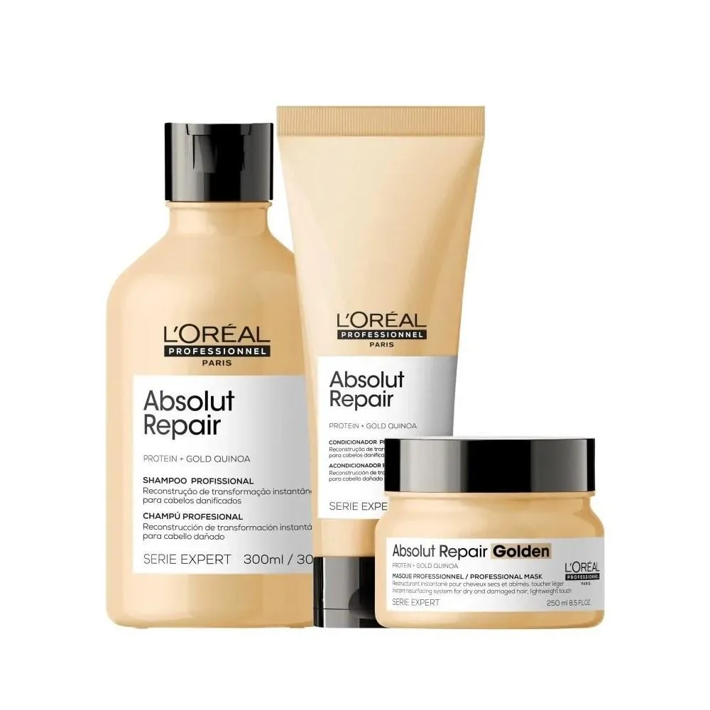 Kit L'Oréal Professionnel Absolut Repair Gold Quinoa - Tratamento Leve
