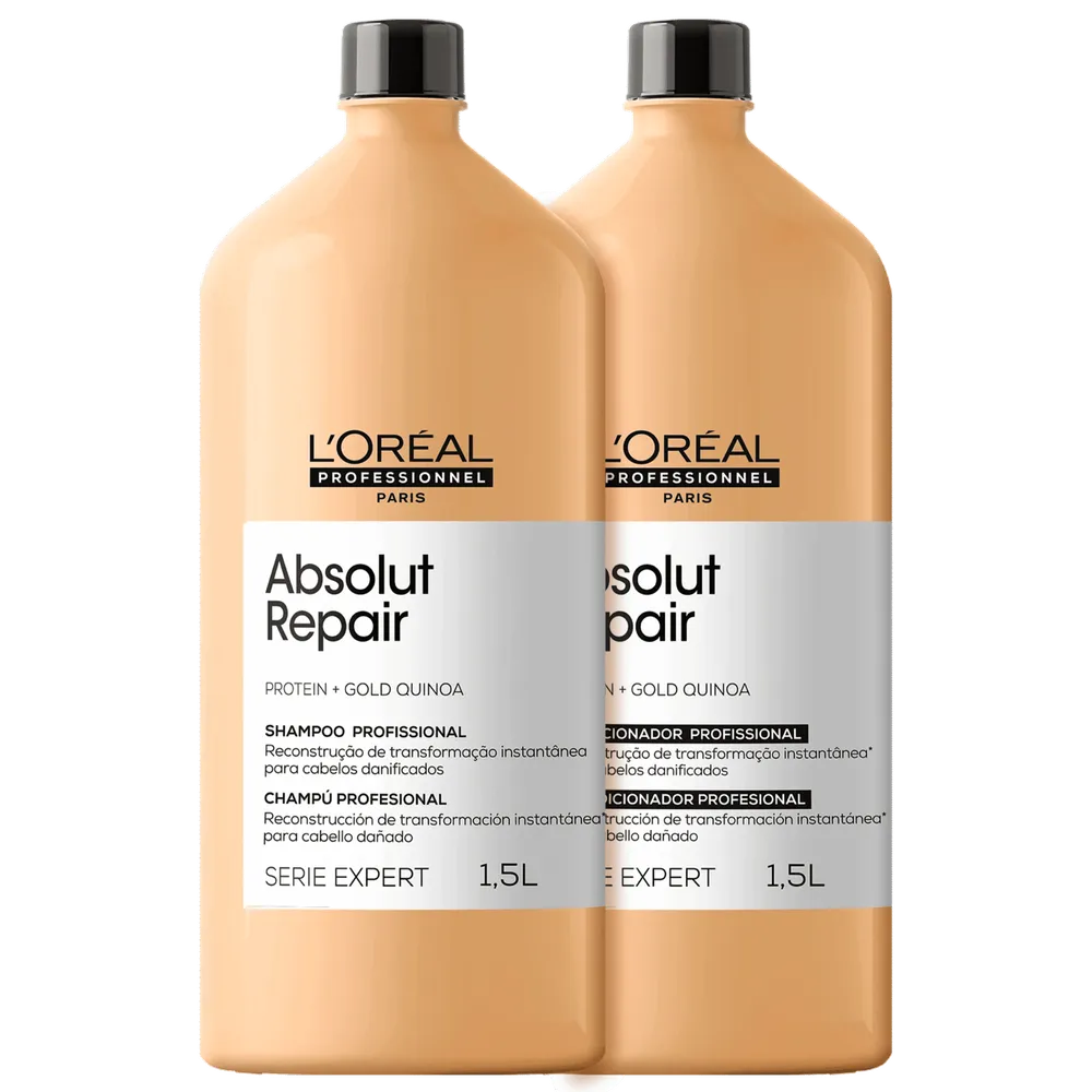 Kit L'Oréal Professionnel Serie Expert Absolut Repair Gold Quinoa + Protein Salon Duo (2 Produtos)