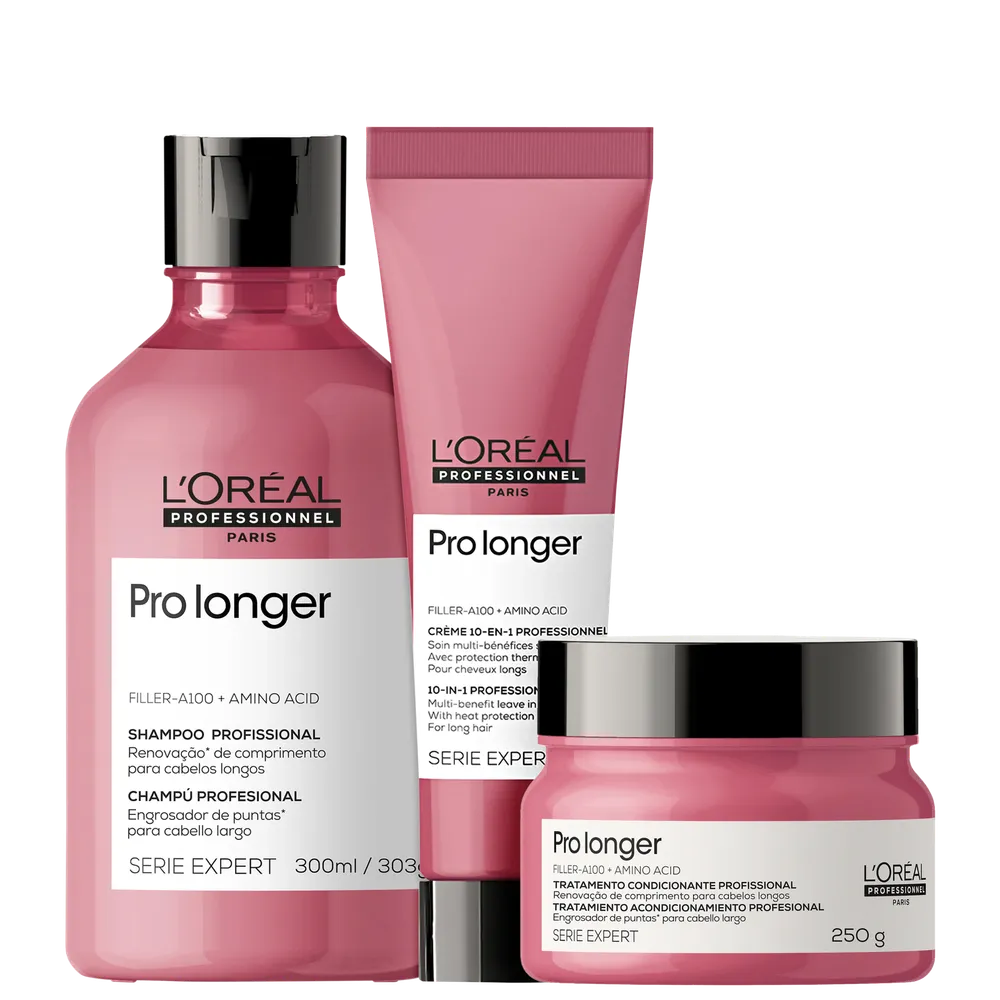 Kit L'Oréal Professionnel Serie Expert Pro Longer Preenchimento de Pontas (3 Produtos)