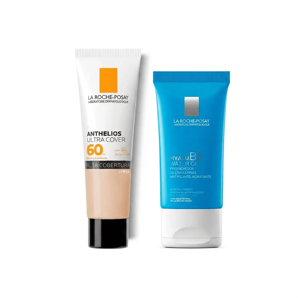 Kit La Roche-Posay Hidratação e Proteção Hyalu B5 Aquagel 40g + Protetor Solar Anthelios Ultra Cover FPS 60 Cor 1.0 30g