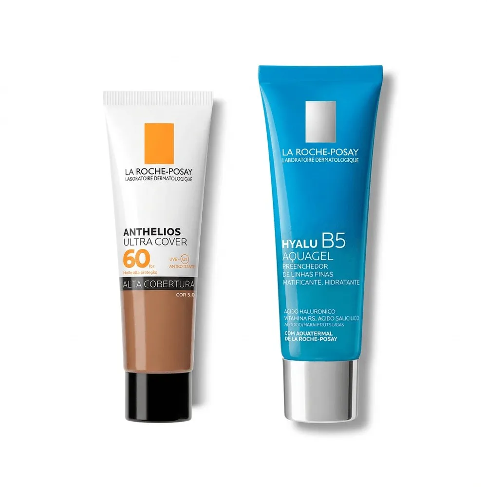 Kit La Roche-Posay Hyalu B5 e Anthelios Hidratante Facial Aquagel 40g + Protetor Solar Ultra Cover Cor 5.0 FPS 60 30g - Cor única