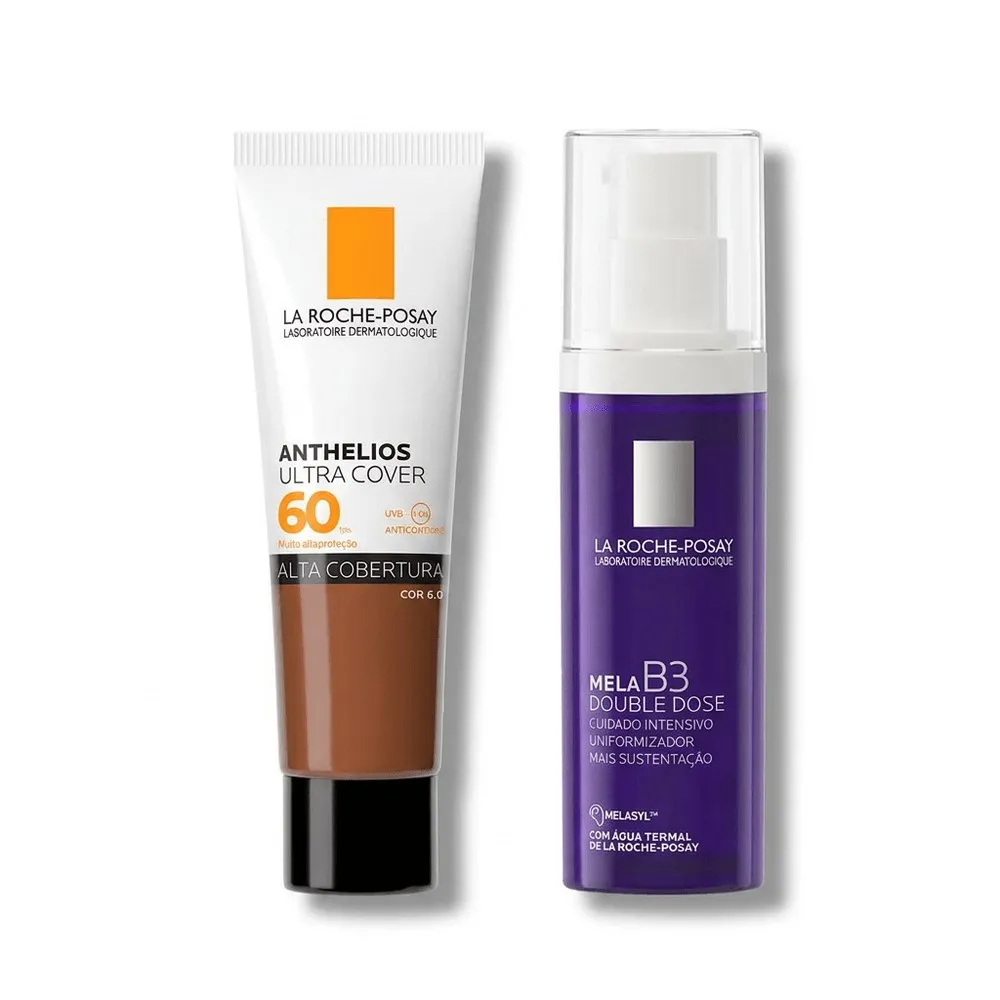 Kit La Roche-Posay Mela B3 e Anthelios Hidratante Clareador Mela B3 Double Dose 40ml + Protetor Solar Anthelios Ultra Cover FPS60 30g