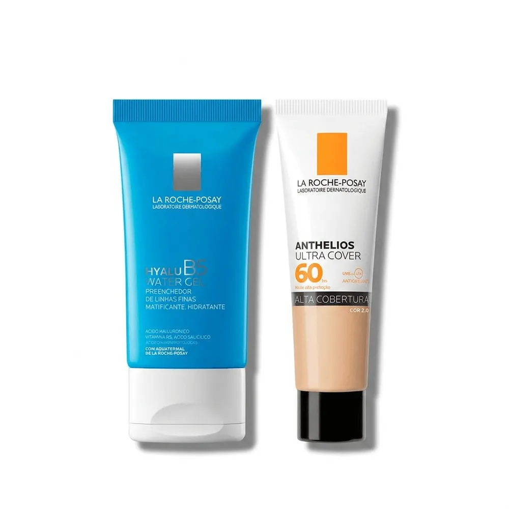 Kit La Roche-Posay Skincare Hidratante Facial Hyalu B5 Aquagel 40g + Protetor Solar Anthelios Ultra Cover FPS 60 Cor 2.0 30g
