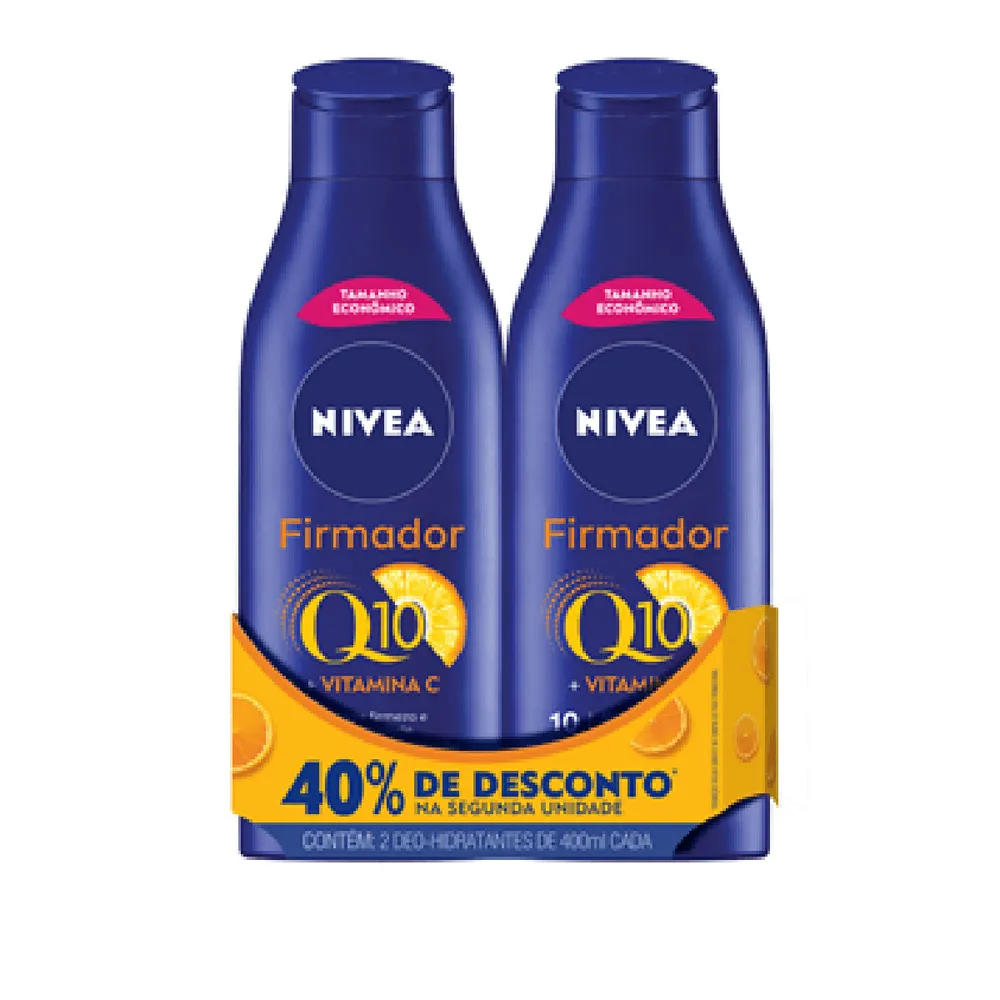 Kit Loção Corporal Nivea Firmador Q10 + Vitamina C 400ml 2 uni 40% de Desconto na Segunda Unidade