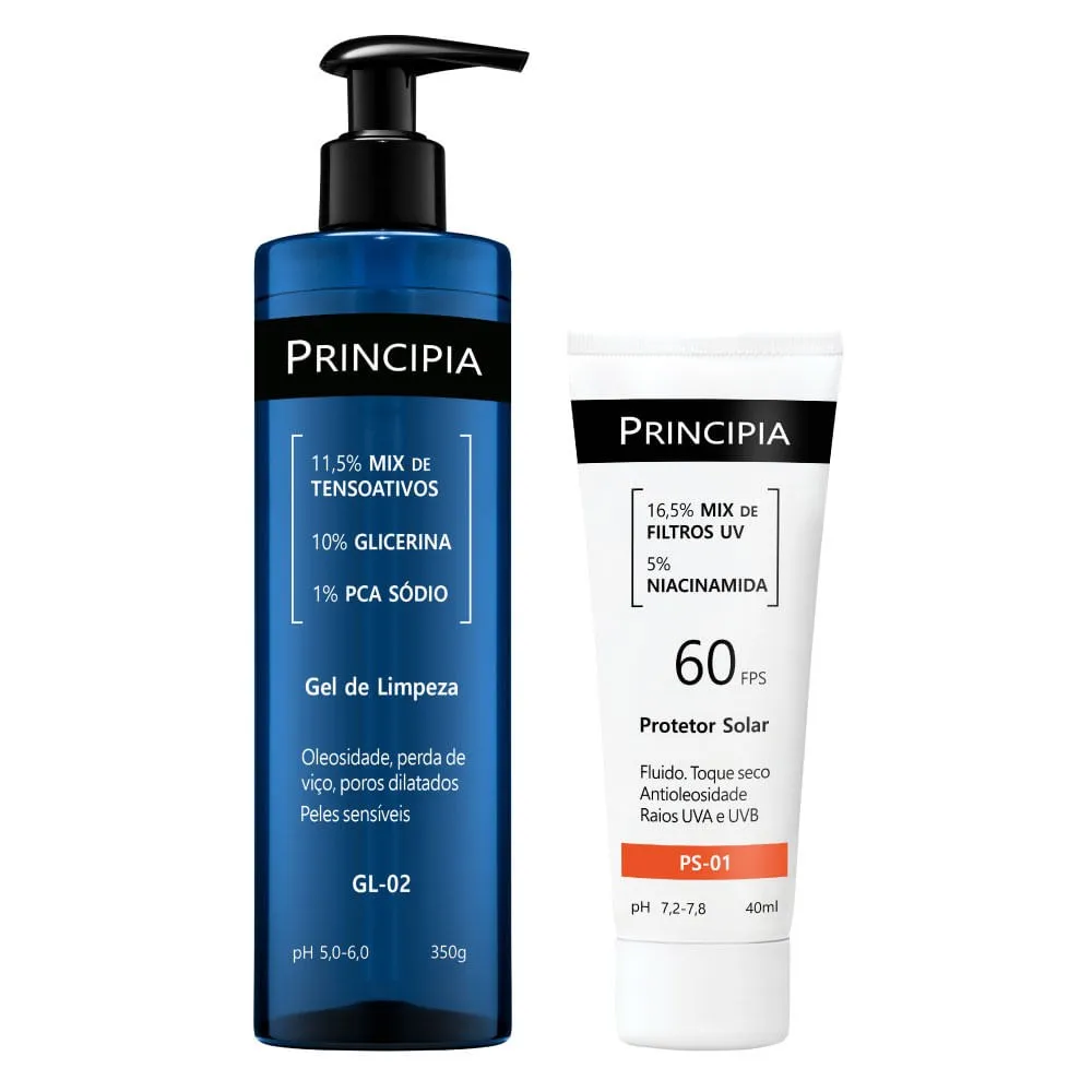 Kit Principia Limpeza Solar Facial Gl-02 + Ps-01