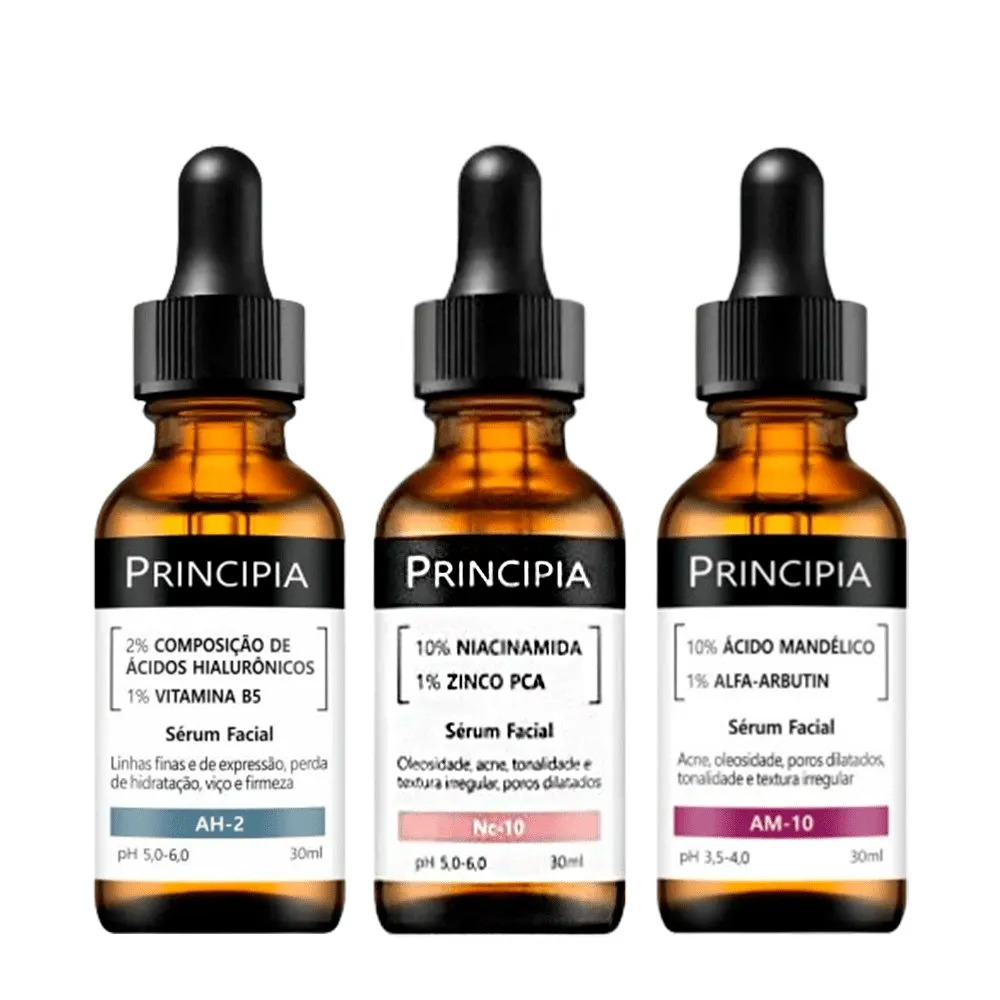 Kit Principia Nianacinamida + Mandélico + Hialurônicos