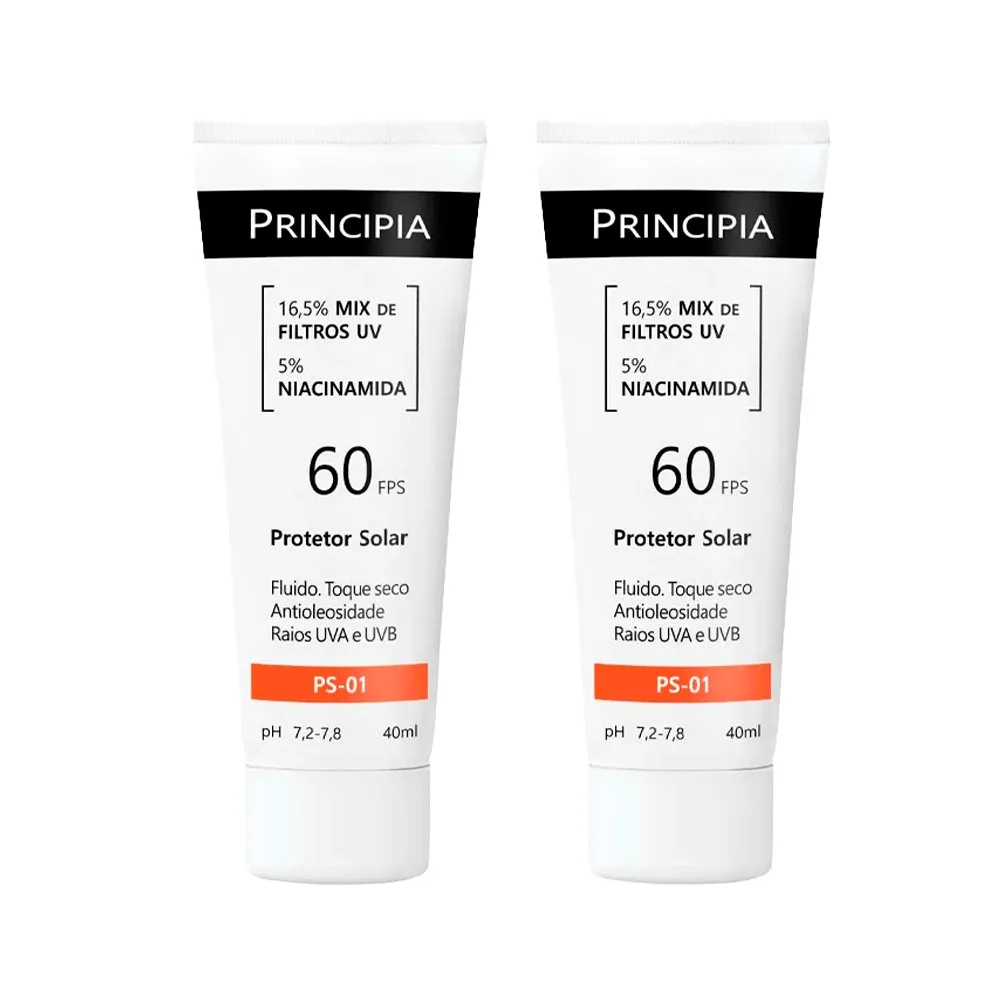 Kit Principia Protetor Solar PS-01 FPS60 40ml 2 Unidades