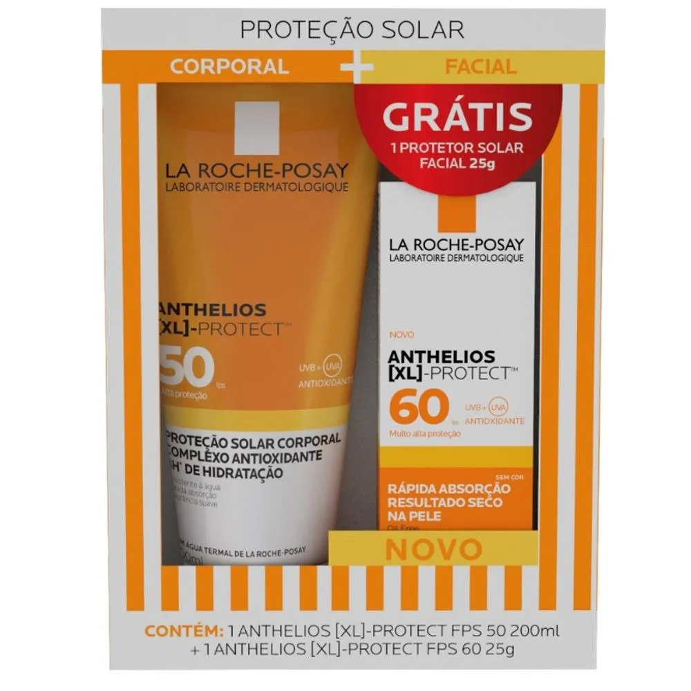 Kit Protetor Solar La Roche-Posay Anthelios XL Protect FPS50 200ml 1 Unidade + Protetor Solar La Roche-Posay Anthelios XL Protect FPS60 25g 1 Unidade