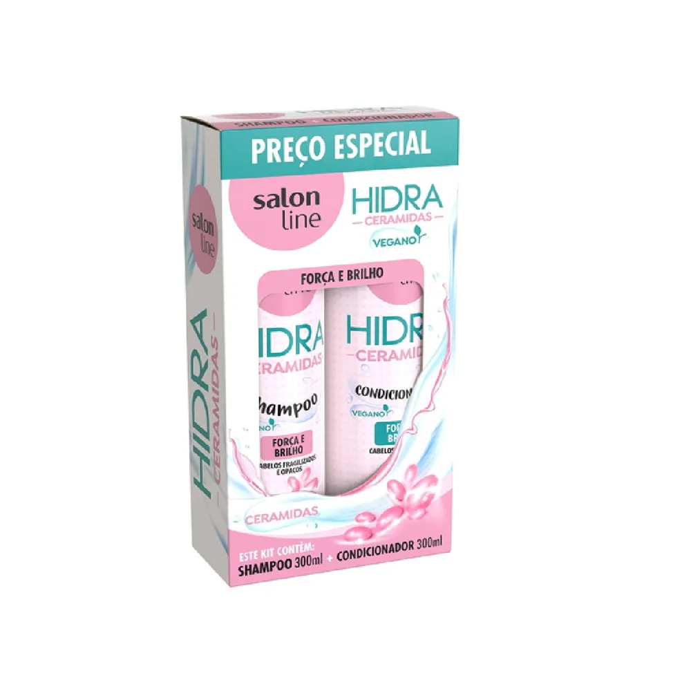 Kit Shampoo Salon Line Hidra Ceramidas 300ml 1 Unidade + Condicionador Hidra Ceramidas 300ml 1 Unidade