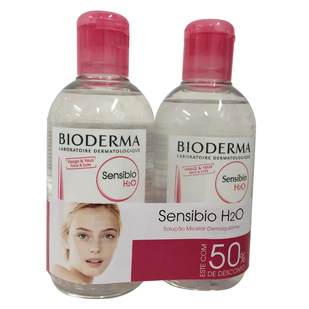Kit Solução Micelar Bioderma Sensibio H2O 250ml 2 Unidades