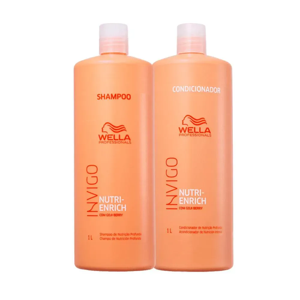 Kit Wella Invigo Nutri Enrich Shampoo 1L + Condicionador 1L