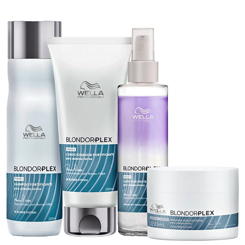 Kit Wella Professionals BlondorPlex Care Squad (4 Produtos)