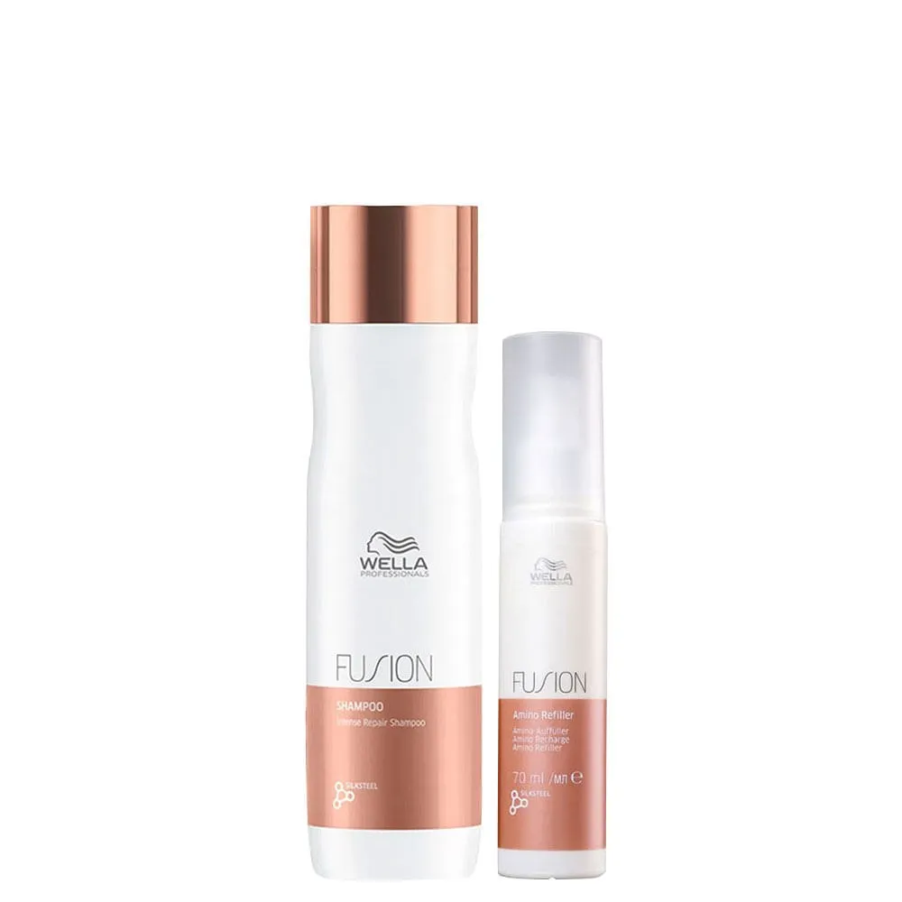 Kit Wella Professionals Fusion - Shampoo 250 ml + Tratamento Reconstrução 70 ml