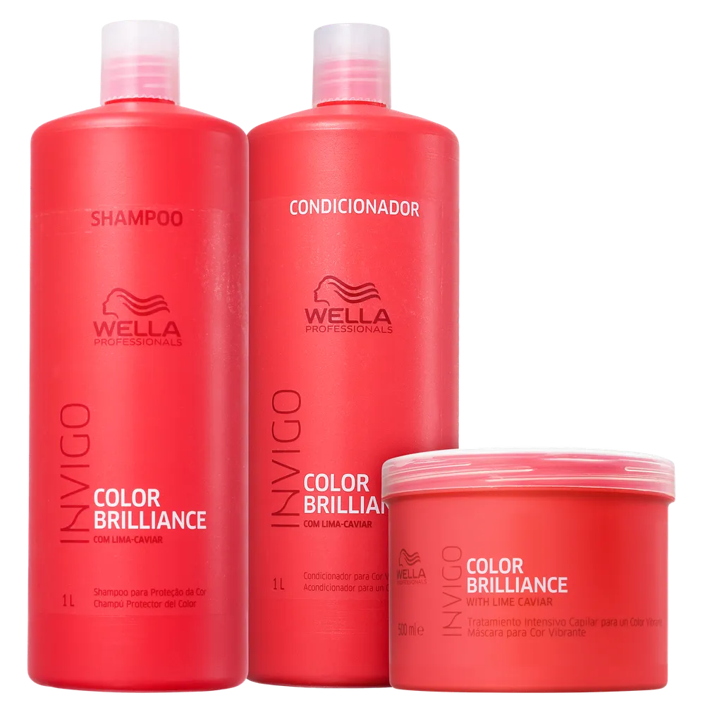 Kit Wella Professionals Invigo Color Brilliance Salon Trio (3 Produtos)