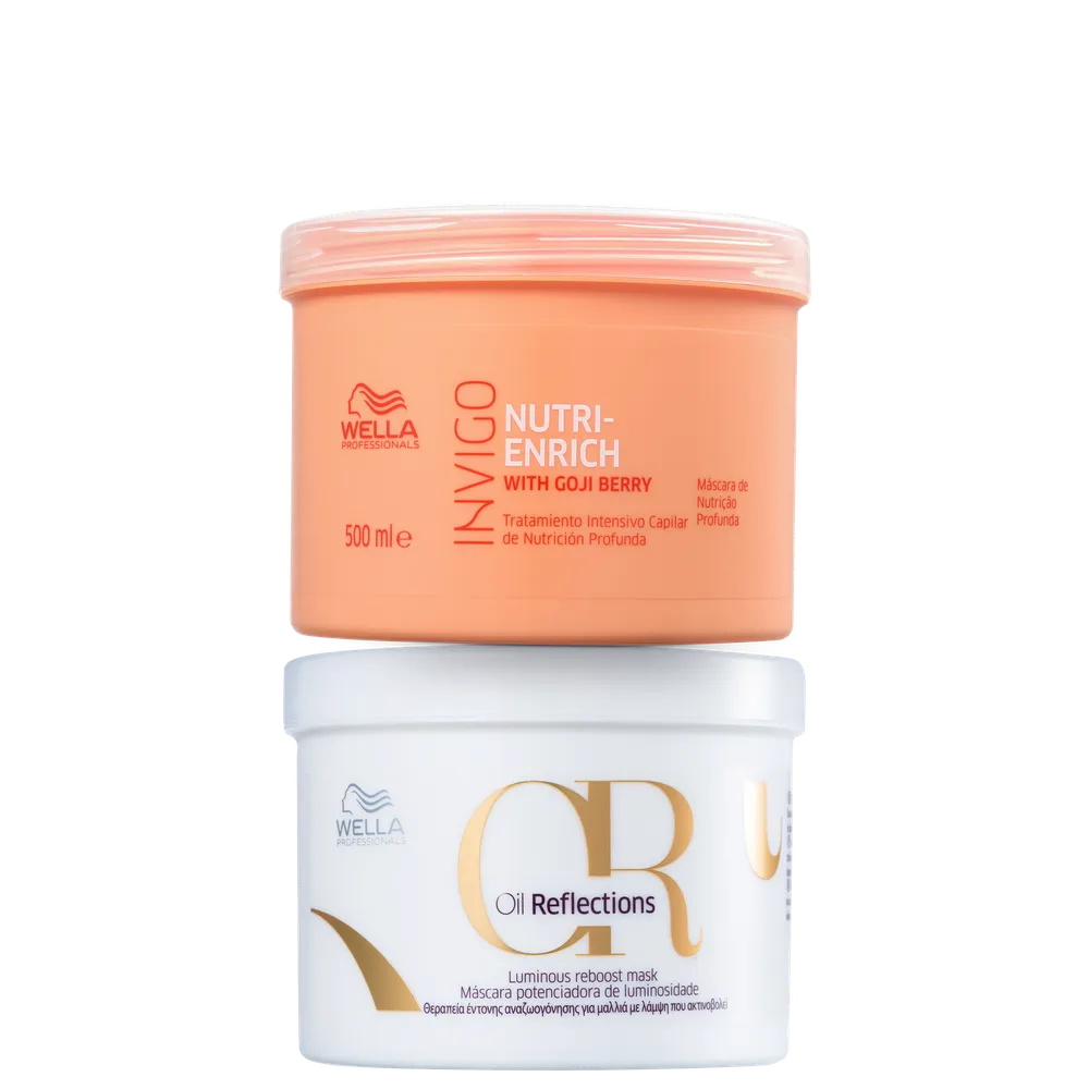 Kit Wella Professionals Invigo Nutri-Enrich Oil Reflections Luminous Reboost (2 Produtos)