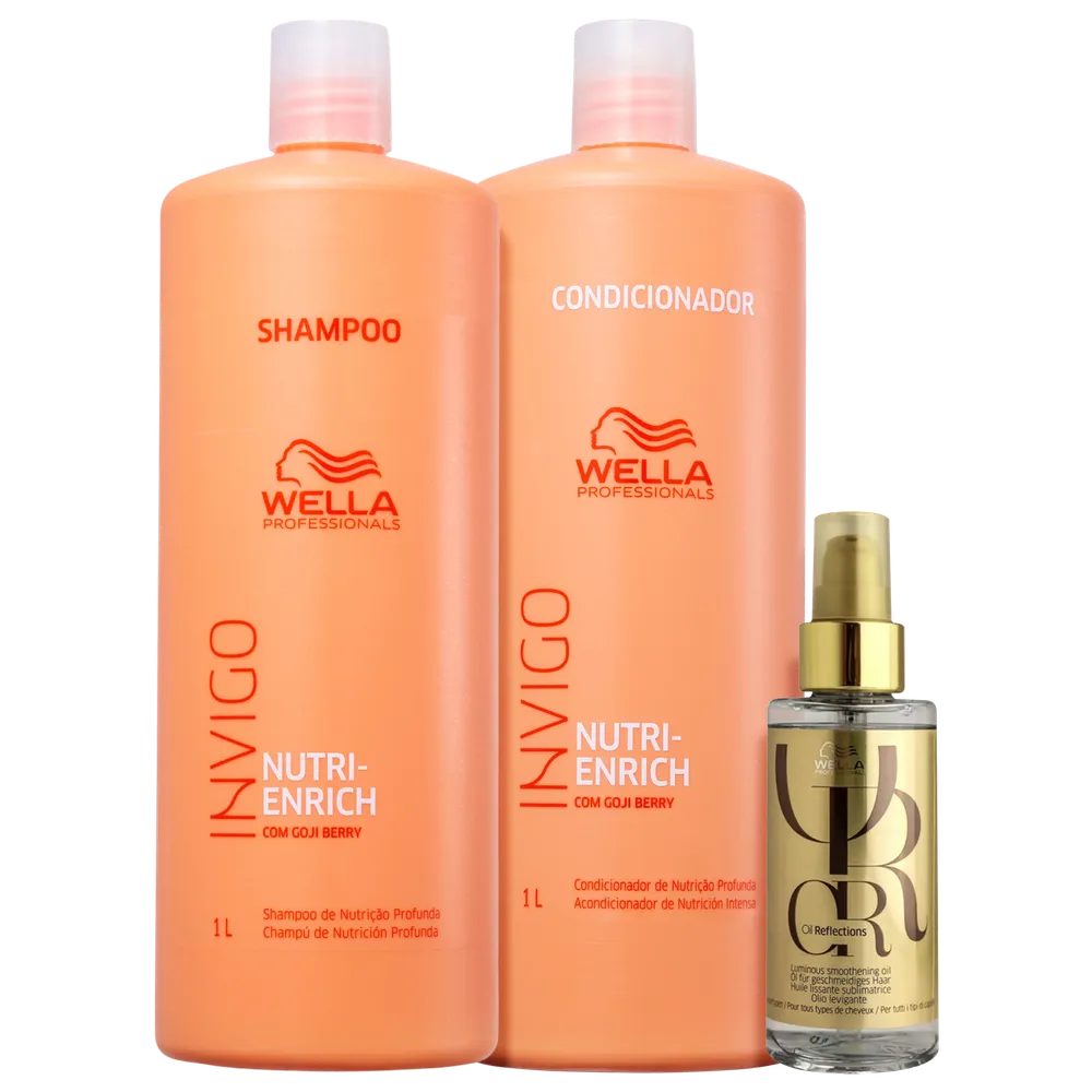 Kit Wella Professionals Invigo Nutri-Enrich Trio Shine Salon (3 Produtos)