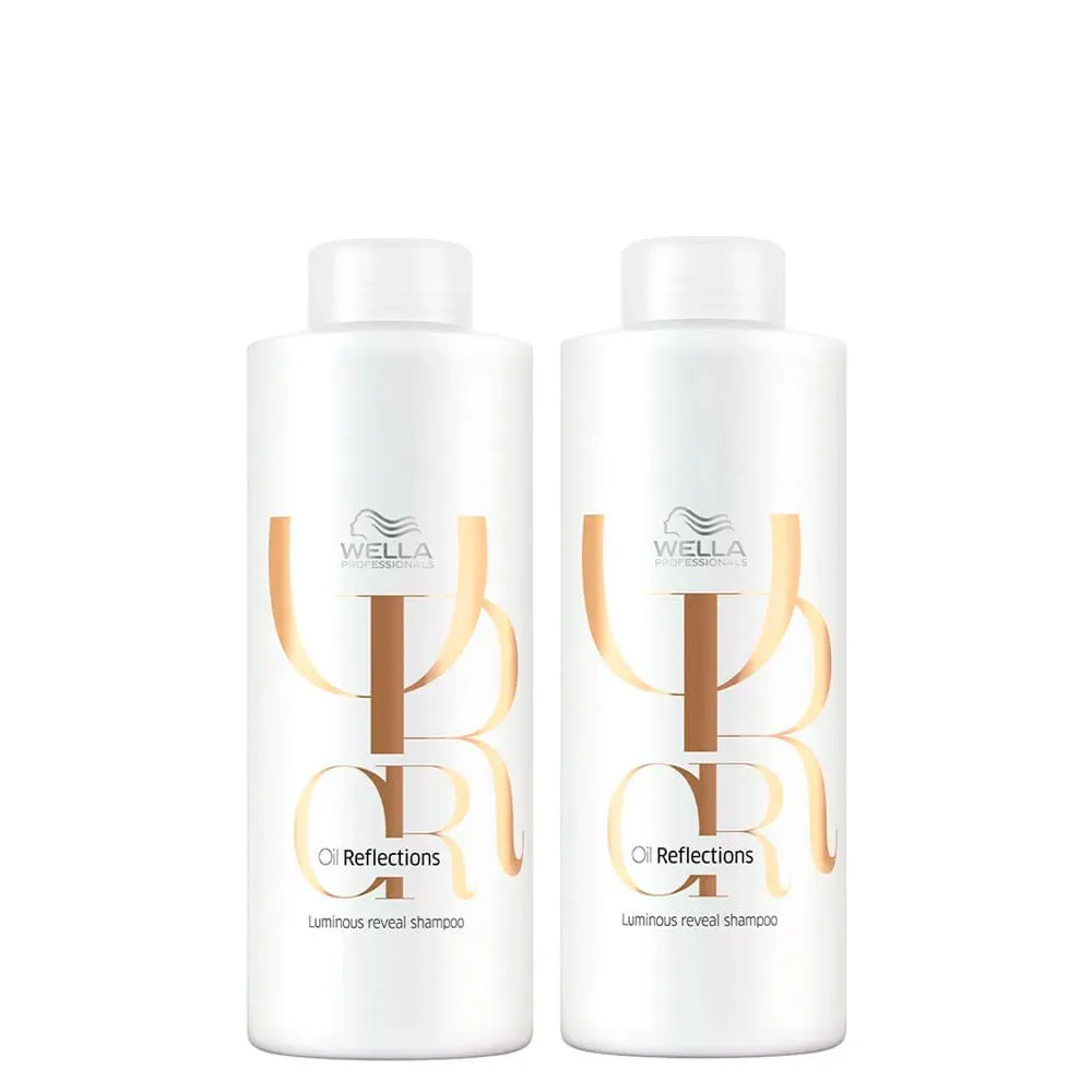 Kit Wella Professionals Shampoo Oil Reflections 1000 ml - 2 Unidades