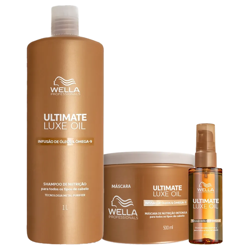Kit Wella Professionals Ultimate Luxe Oil Salon Trio (3 Produtos)