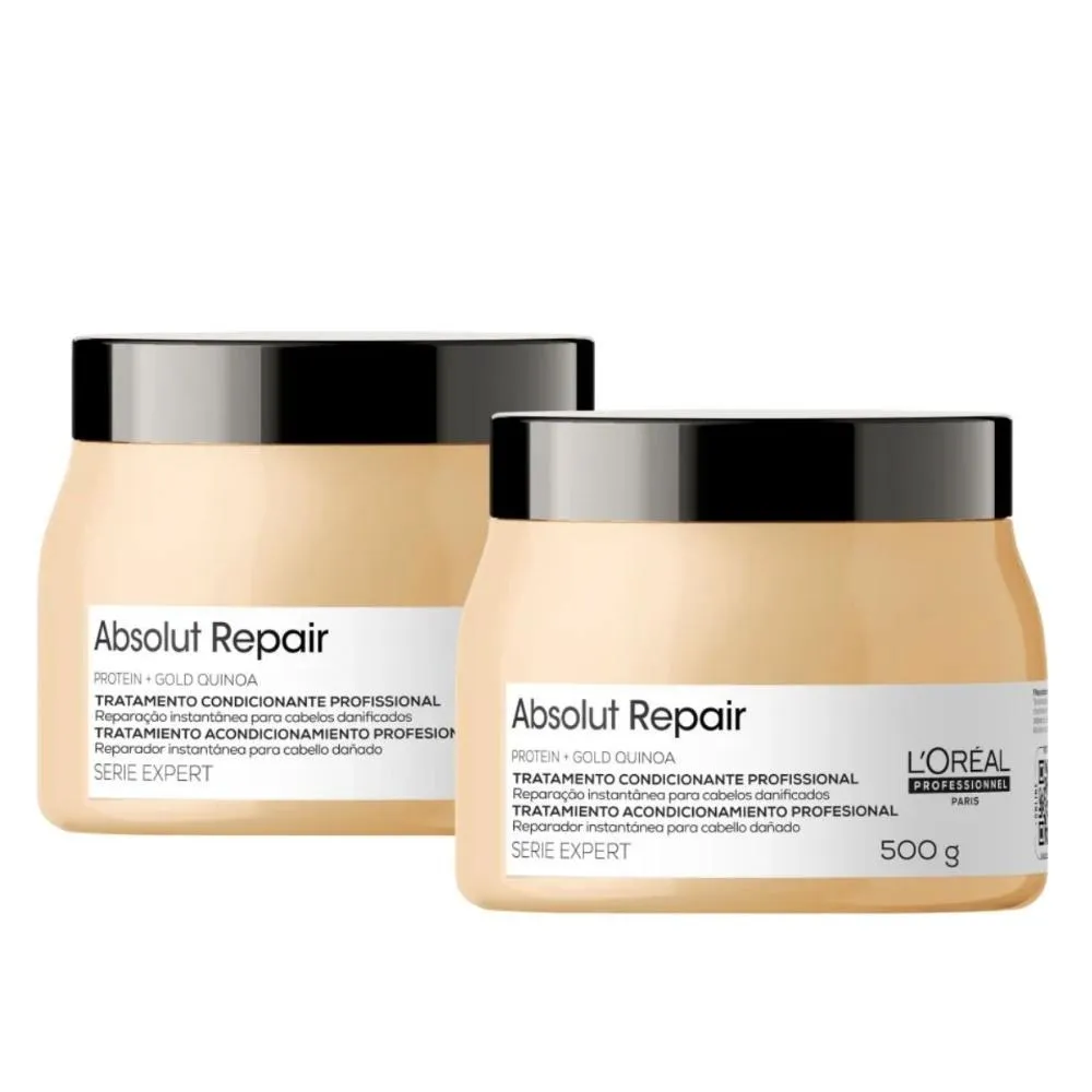L'Oréal Absolut Repair Gold Quinoa - Kit 2 Máscaras Capilares - 500g cada