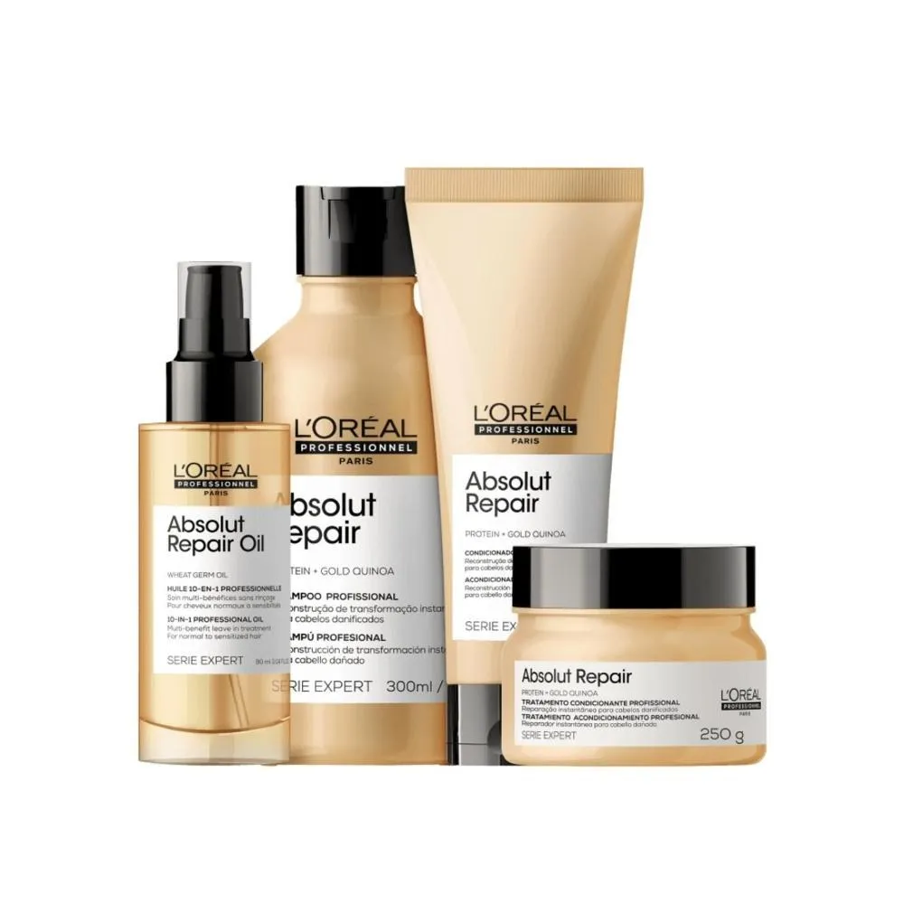 L'Oreal - Absolut Repair Gold Quinoa Kit - 4 Produtos