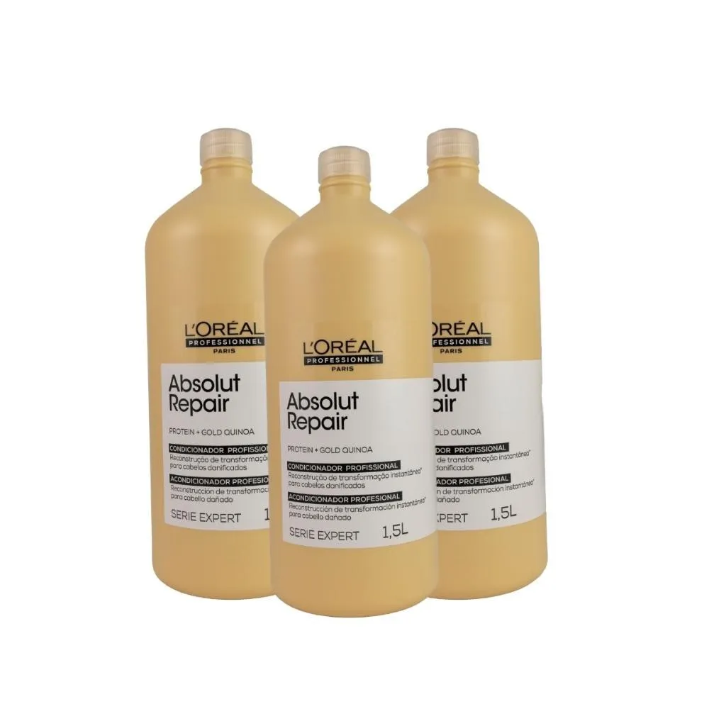 L'Oréal Professionnel Absolut Gold Kit - 3 Condicionadores 1,5L