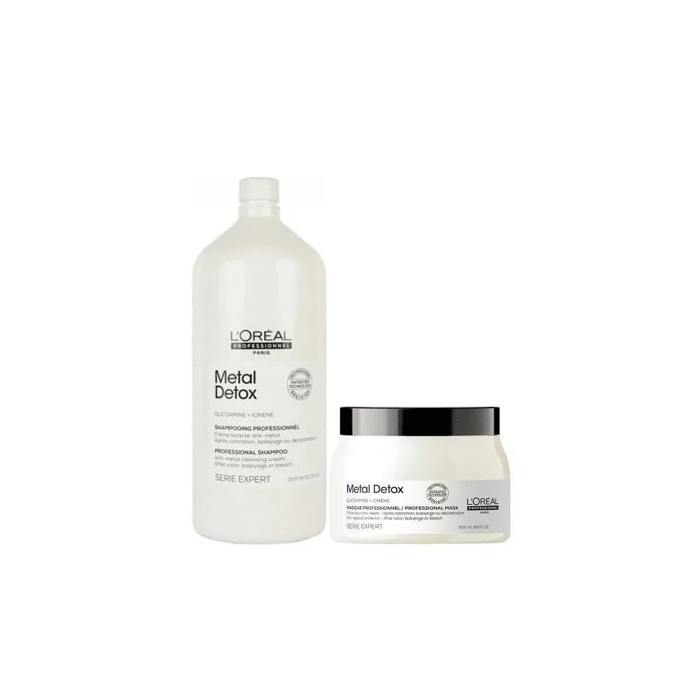 L'Oréal Professionnel Metal Detox Shampoo 1,5L + Máscara 500g