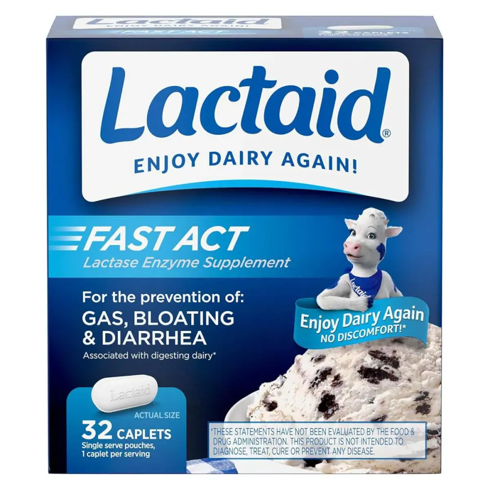 Lactaid Fast Act Lactose Enzimas 32 Caplets - Lactaid