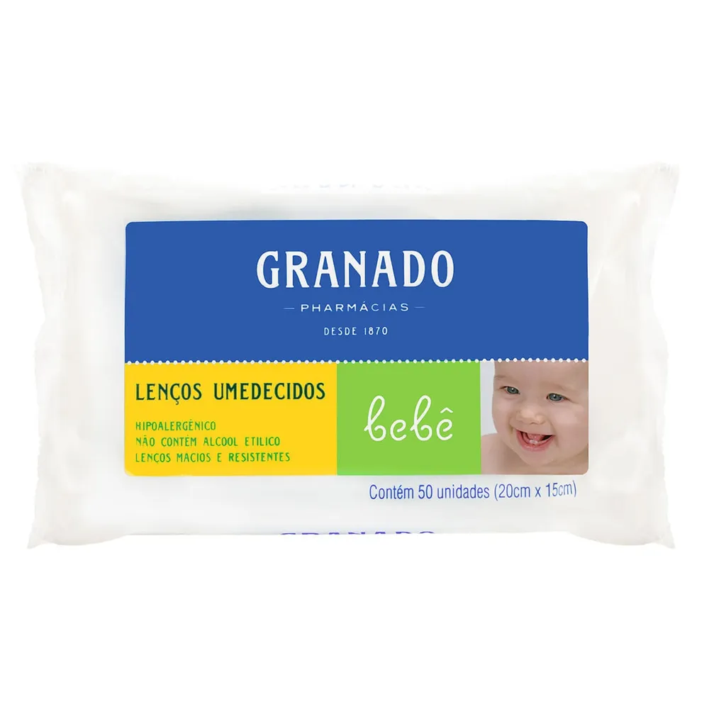 Lenços Umedecidos Granado Bebê Tradicional 50 Unidades