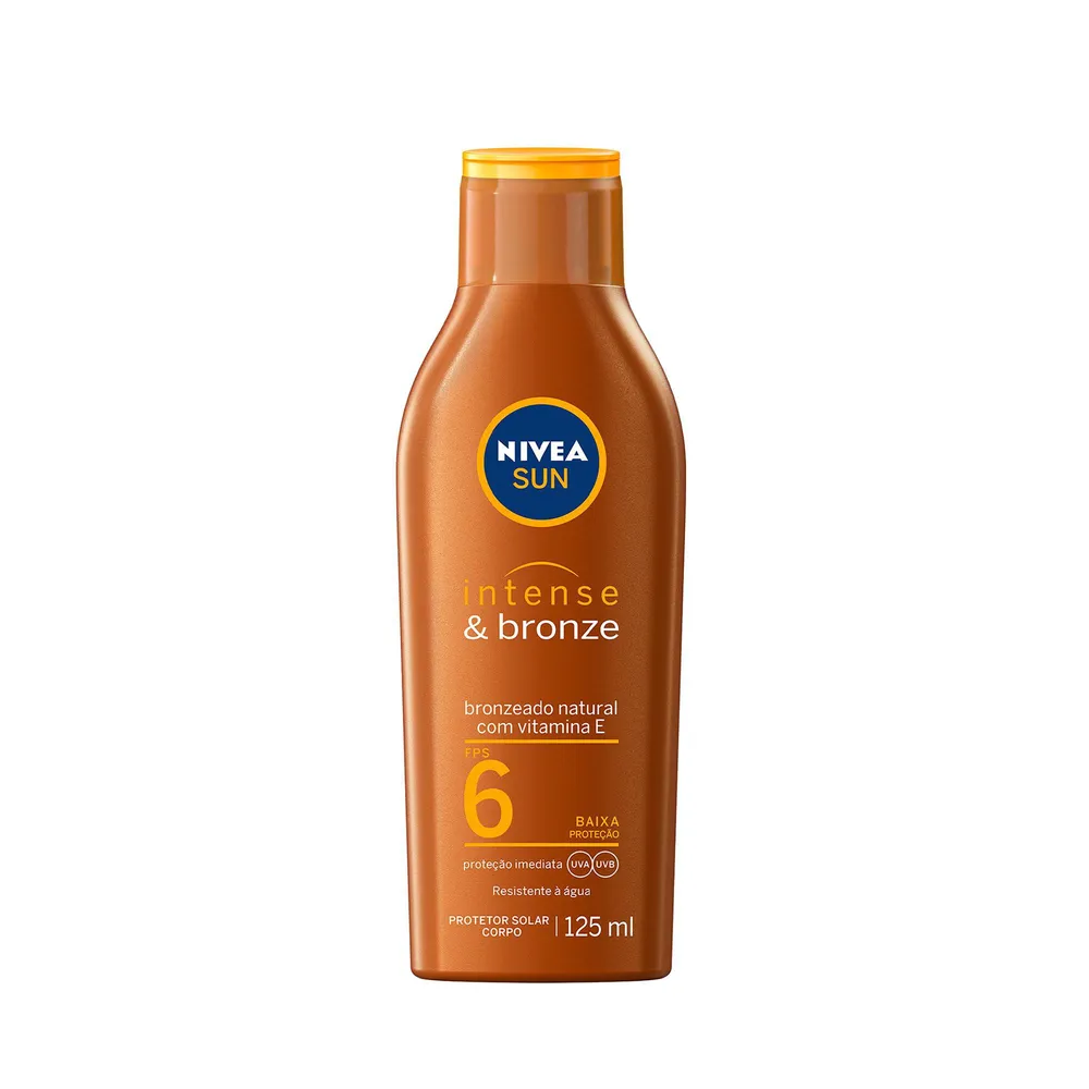 Loção Bronzeadora Nivea Sun Intense & Bronze Resistente à Água FPS6 125ml