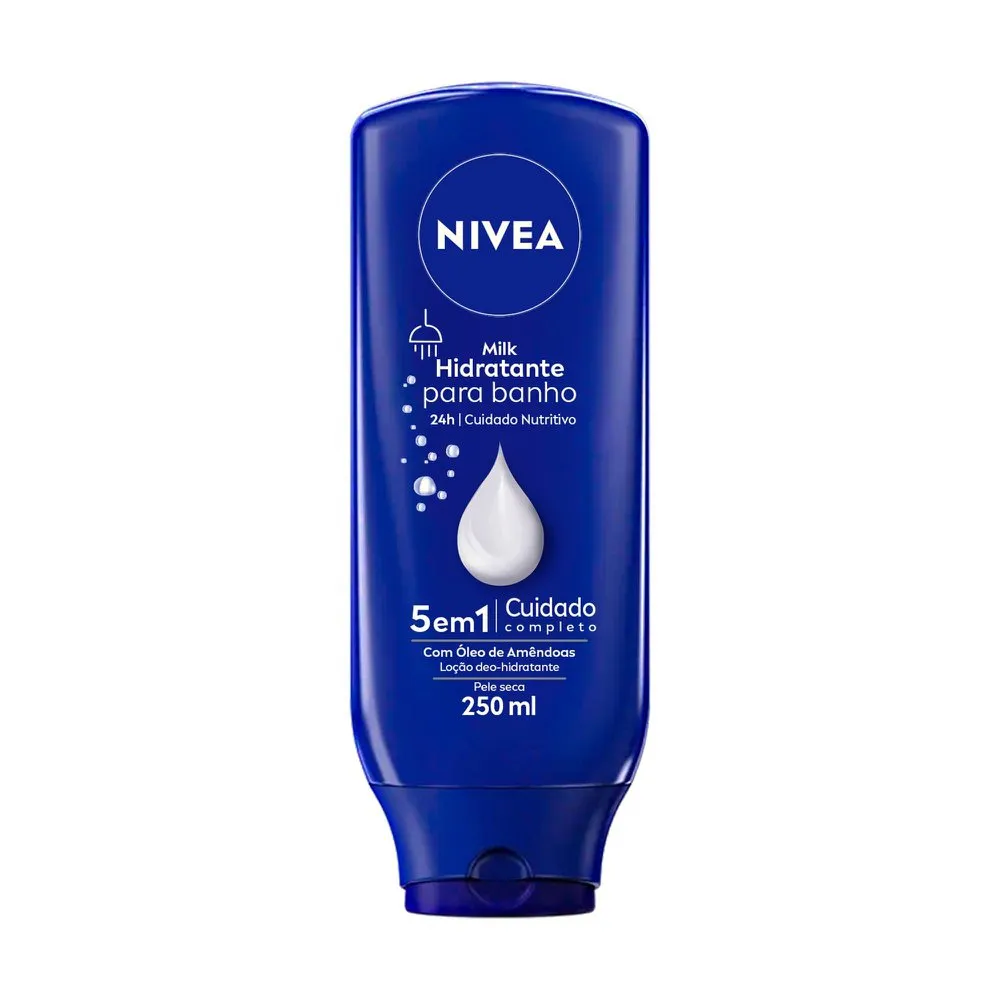 Loção Hidratante para Banho Nivea Milk Pele Seca 250ml