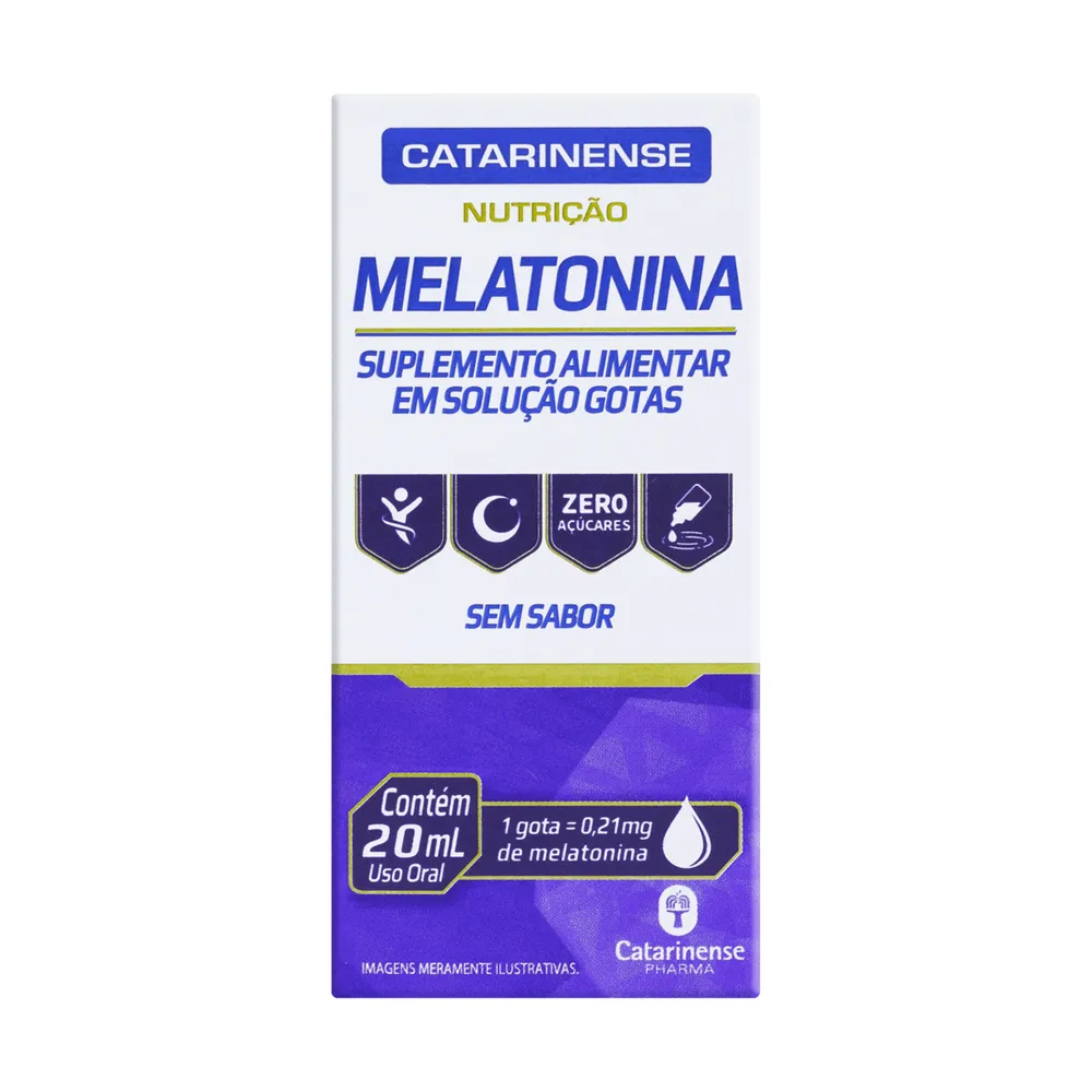 Melatonina Catarinense Nutrição 0,21mg Sem Sabor Gotas 20ml