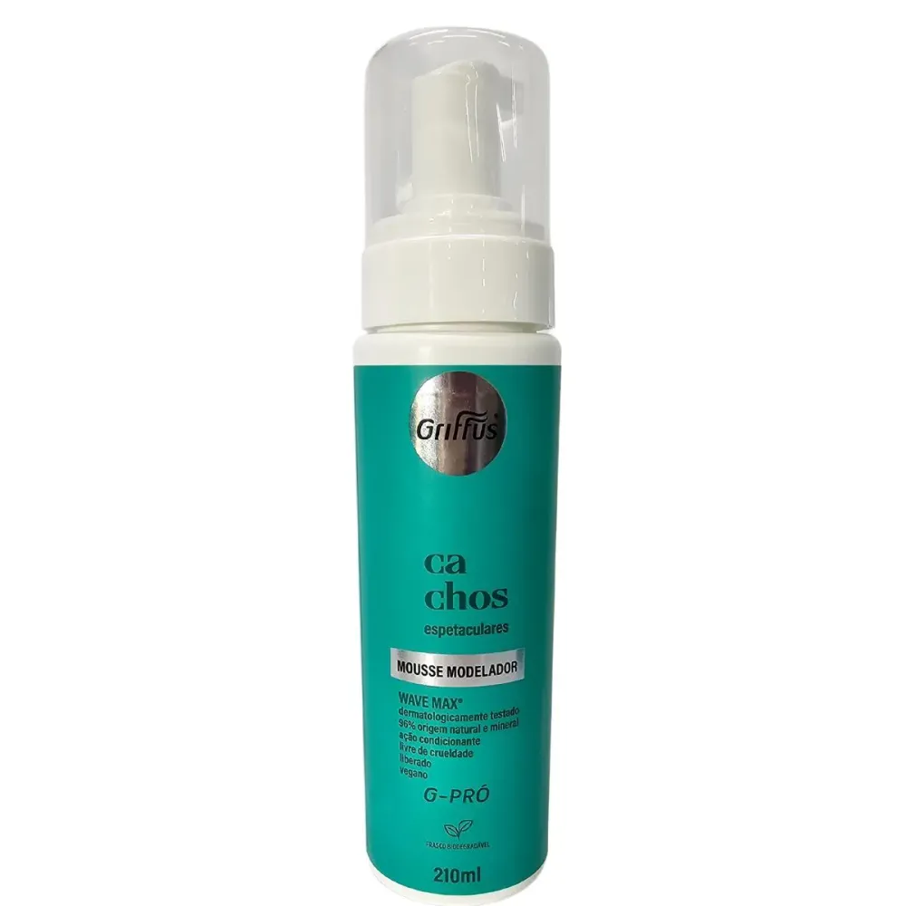 Mousse Modelador Cachos Espetaculares Vegano G-pró Griffus 210ml
