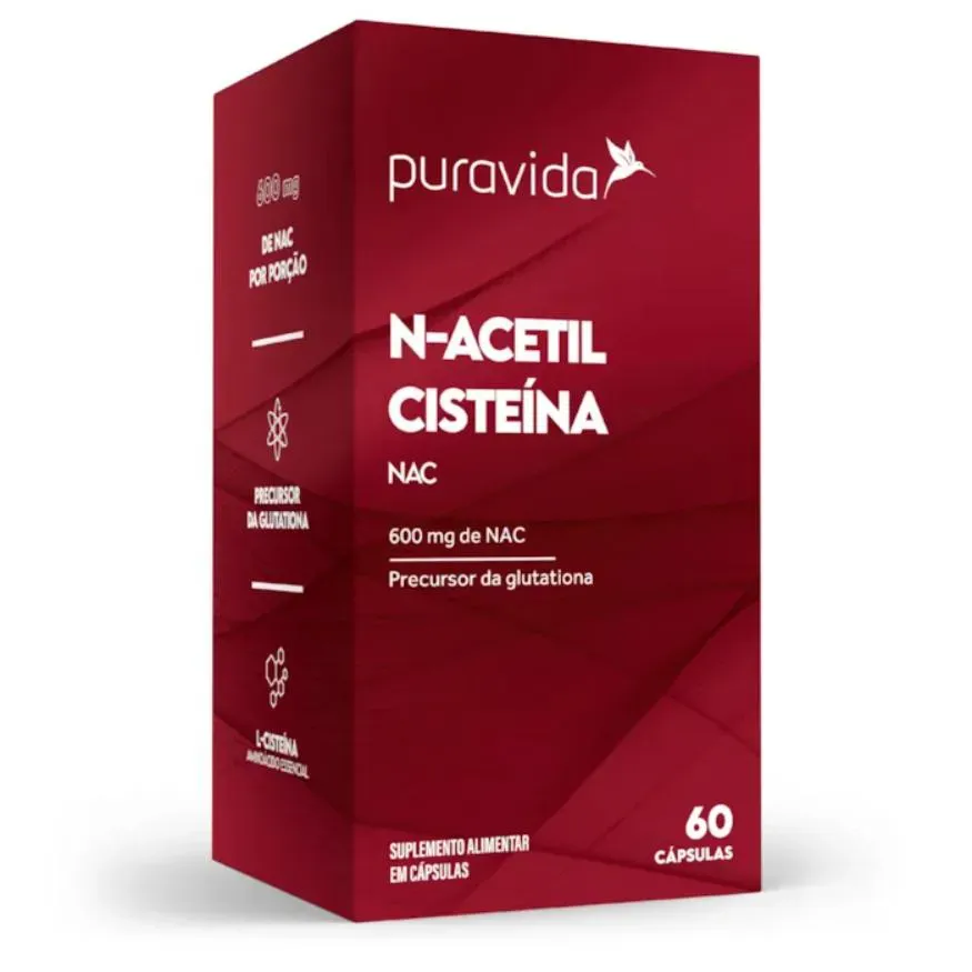 Nac Cisteina N - Acetil 600MG Pura Vida 60 cápsula