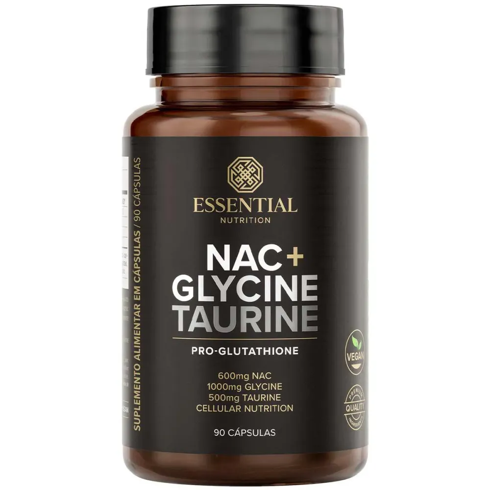 Nac + Glycine + Taurina - (90 Cápsulas) - Essential Nutrition