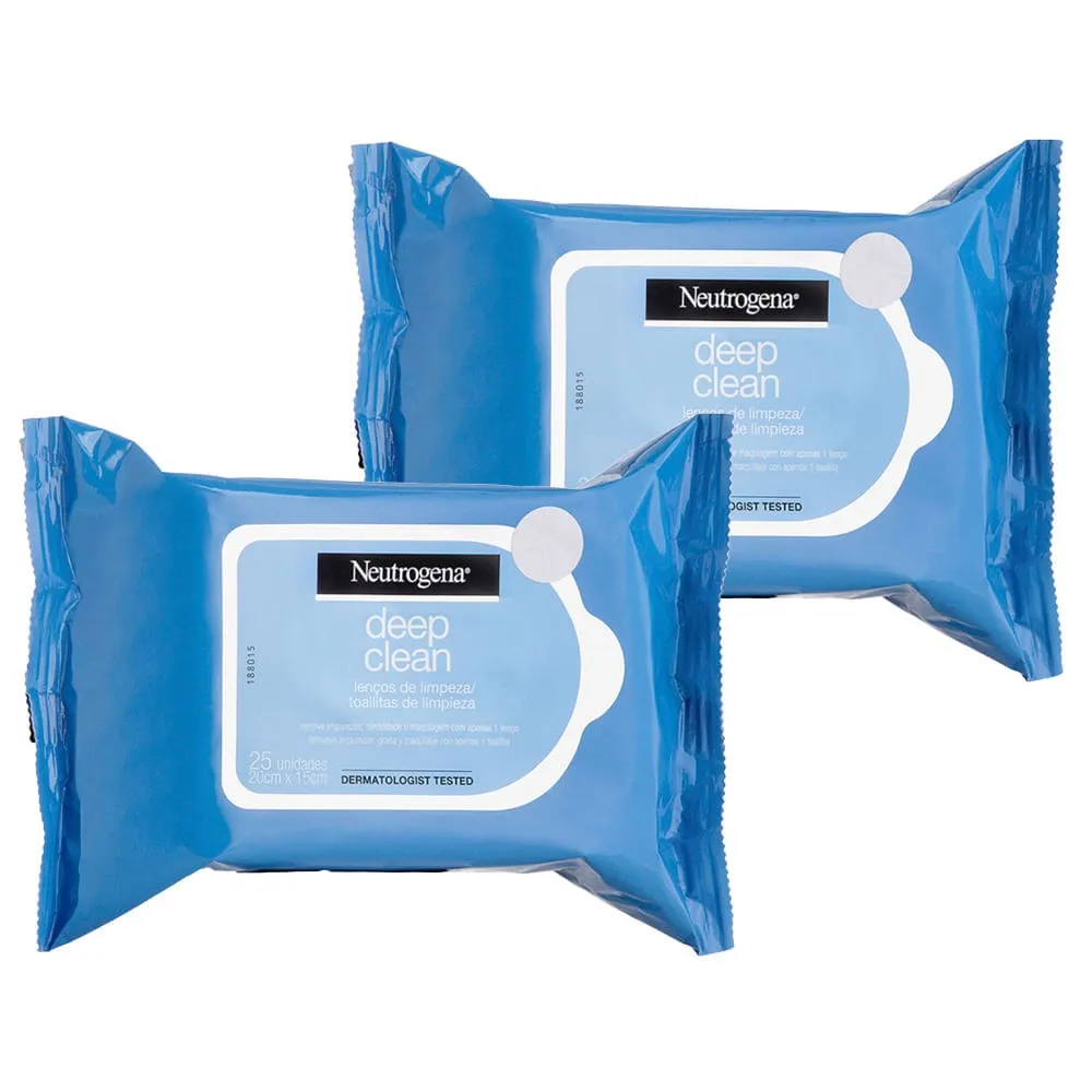 Neutrogena - Deep Clean Intensive - Kit Lenço Demaquilante - 2 Unidades