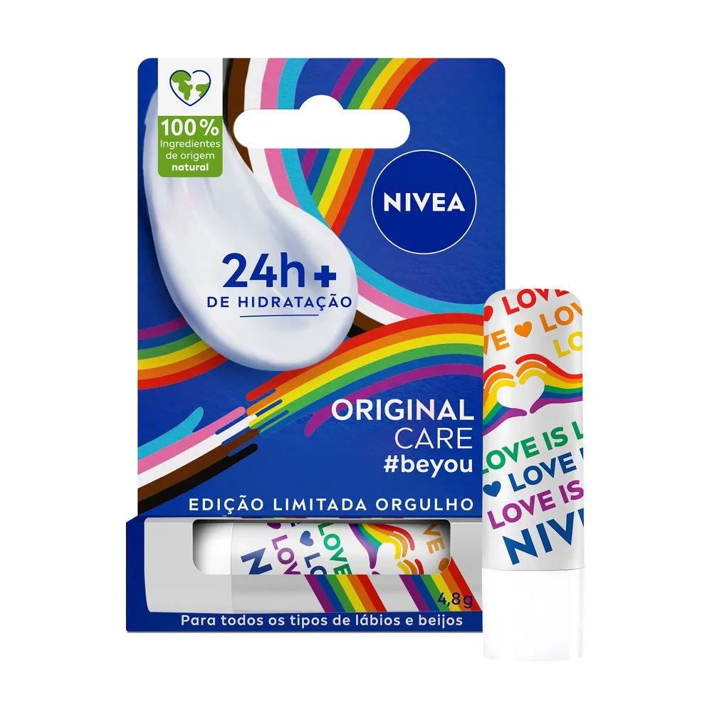 NIVEA Hidratante Labial Original Care Orgulho 4,8g