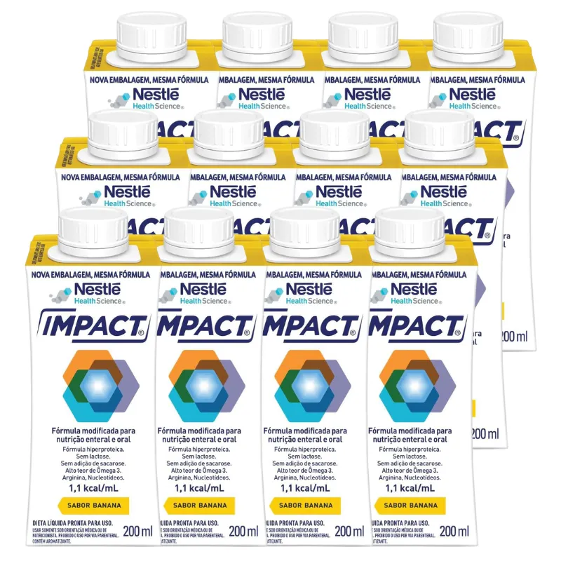 Nutrição Enteral E Oral Impact Banana 200Ml 12 Unidades