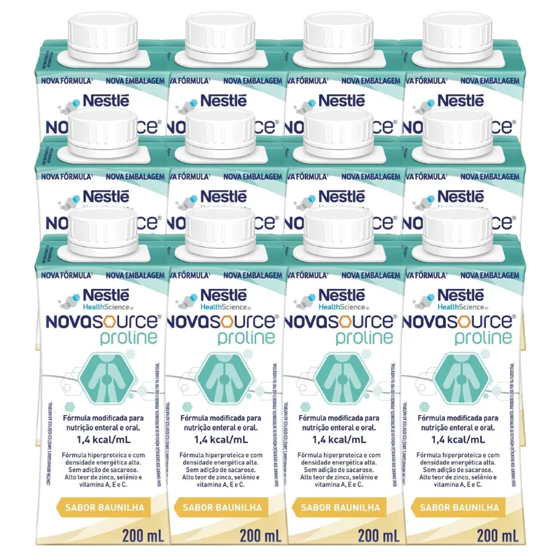 Nutrição Enteral E Oral Novasource Proline Baunilha 200Ml 12 Unidades