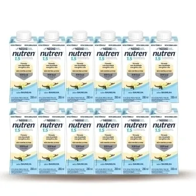 Nutrição Enteral E Oral Nutren 1.5 Baunilha 200Ml 12 Unidades