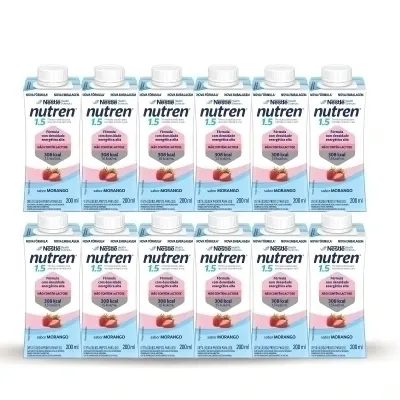 Nutrição Enteral E Oral Nutren 1.5 Morango 200Ml 12 Unidades