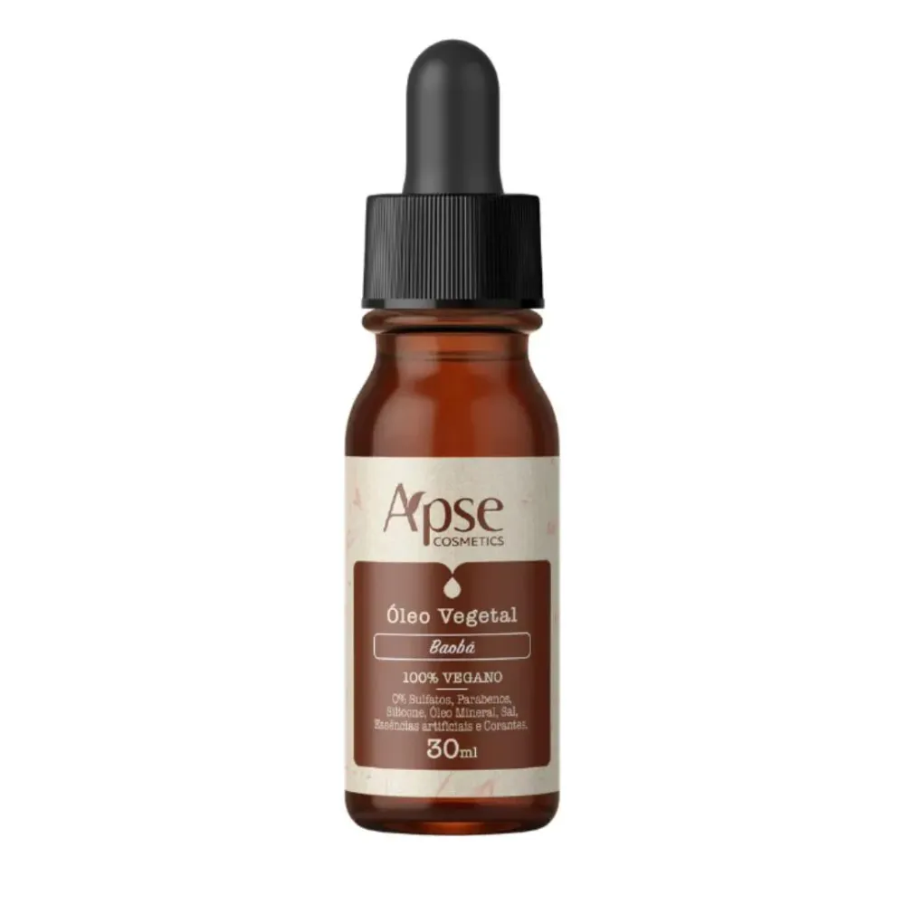 Óleo Vegetal de Baobá Vegano Nutritivo sem Sulfato Apse 30ml