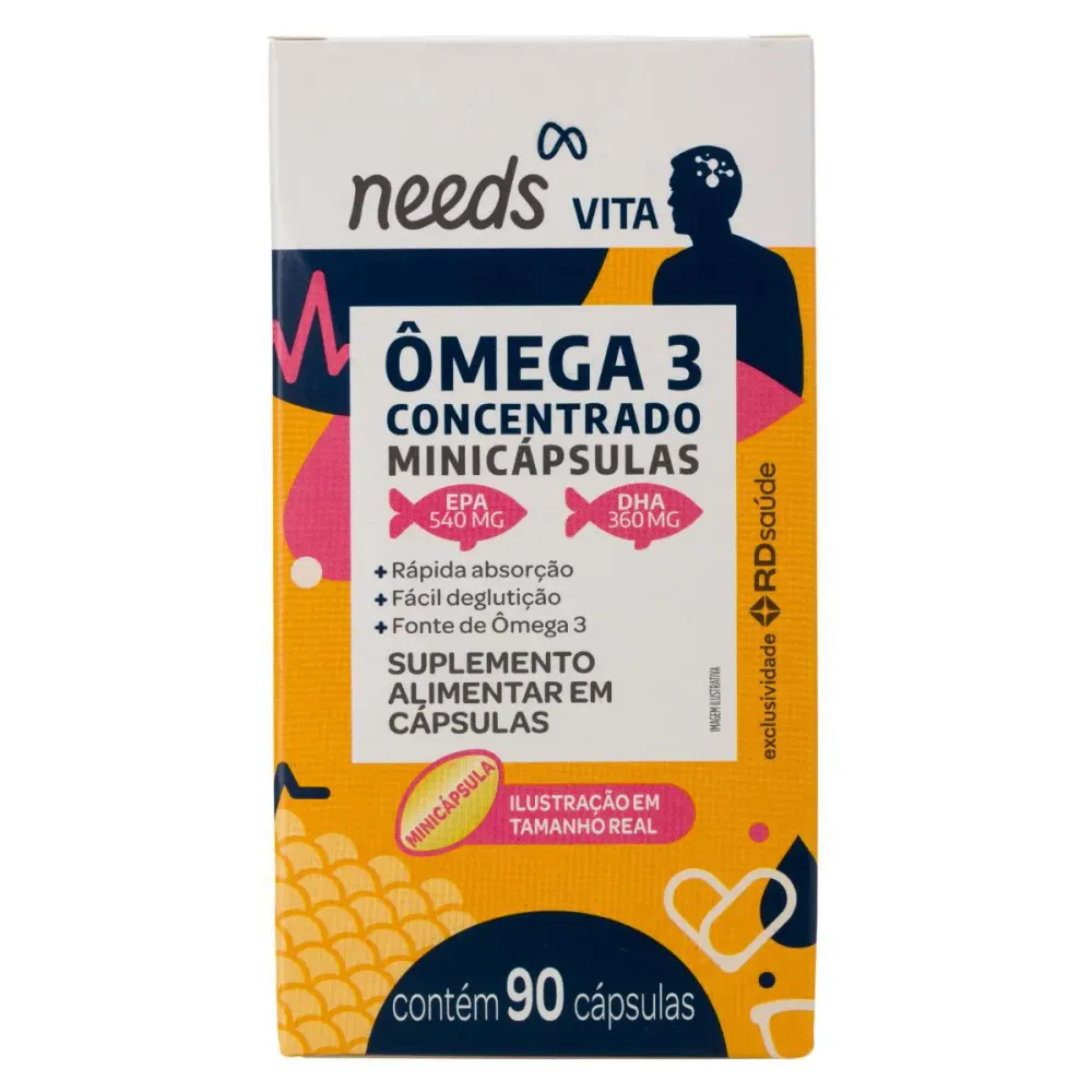 Ômega 3 Needs Vita 90 Mini Cápsulas