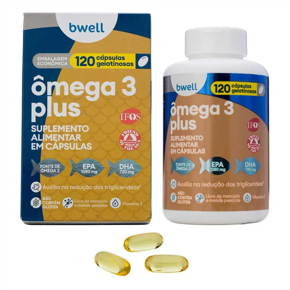 Ômega 3 Plus bwell 120 Cápsulas
