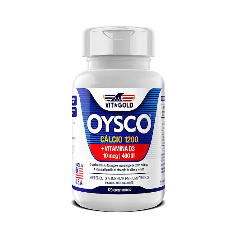 Oysco Cálcio 1200 mg + Vitamina D3 120 Comprimidos
