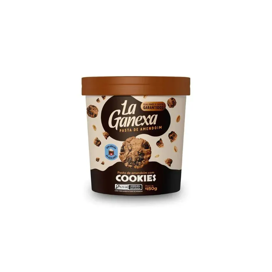 Pasta de Amendoim Cookies Cream 450G – La Ganexa