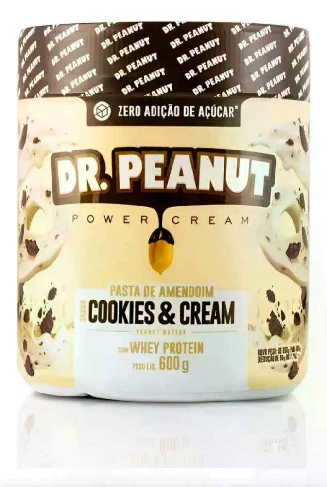 Pasta de Amendoim Dr Peanut Cookies e Cream 600g