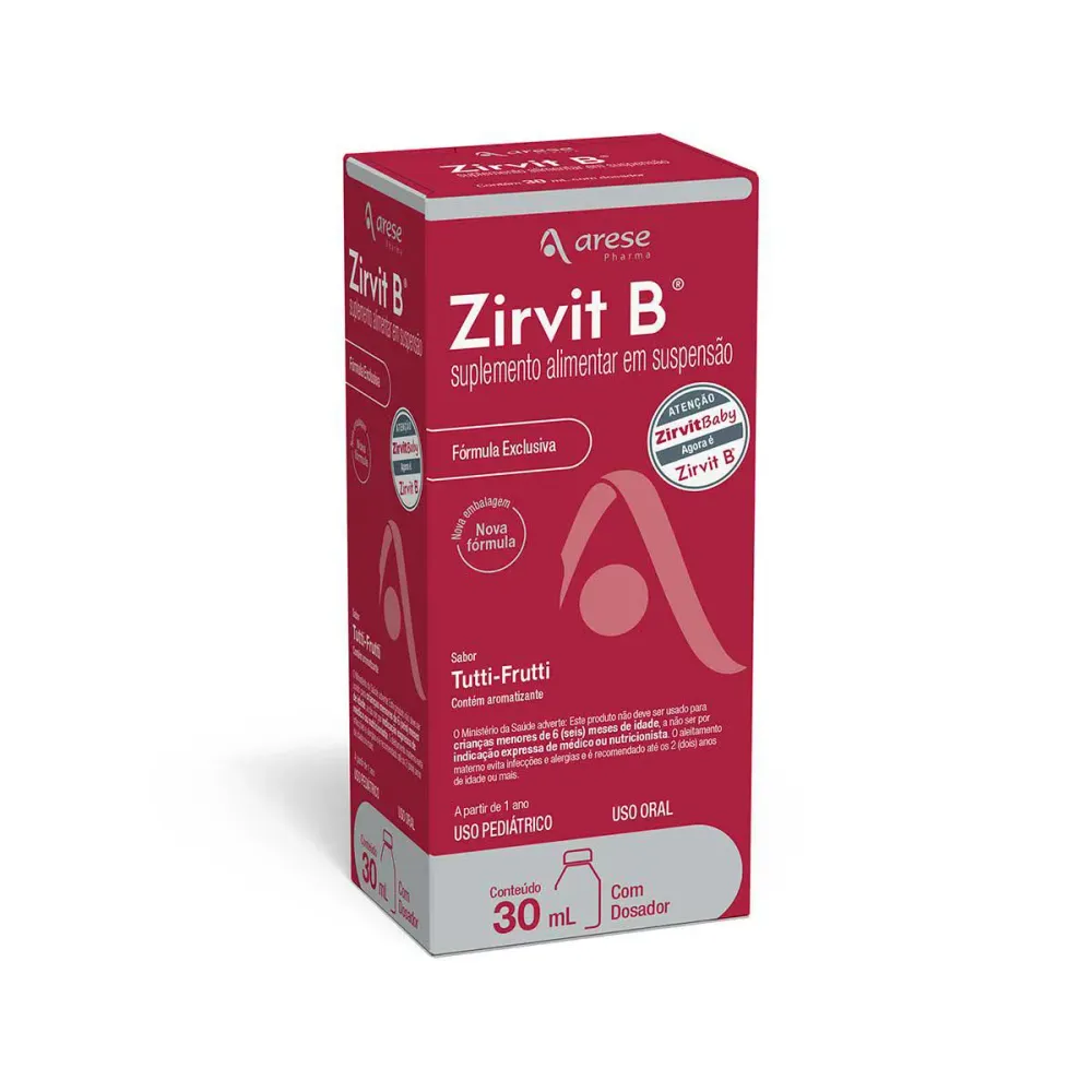 Polivitamínico Zirvit B Tutti-Frutti Infantil 30ml