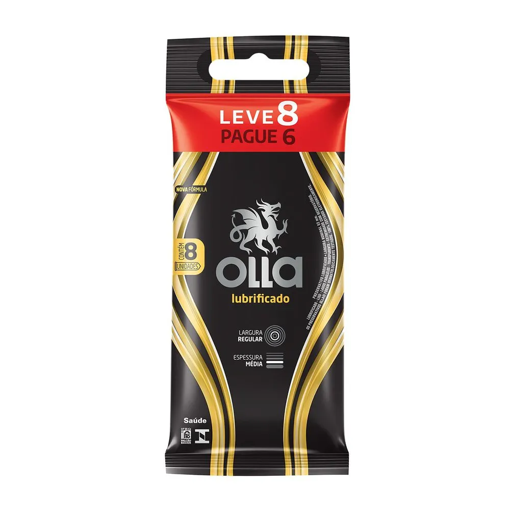 Preservativo Olla Lubrificado 8 Unidades